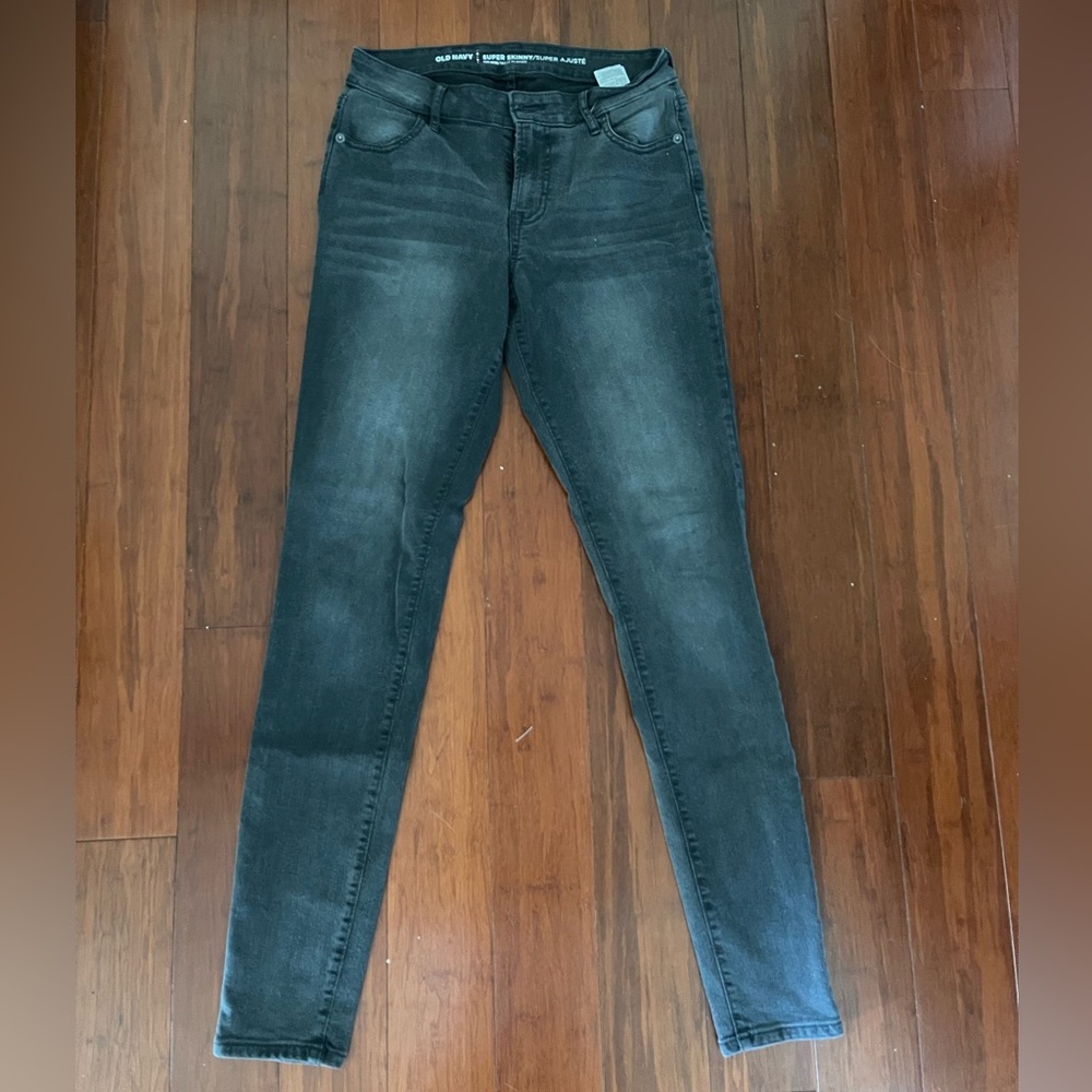 Old Navy Super Skinny Mid-Rise Jeans Rinse Wash Size 2 Long